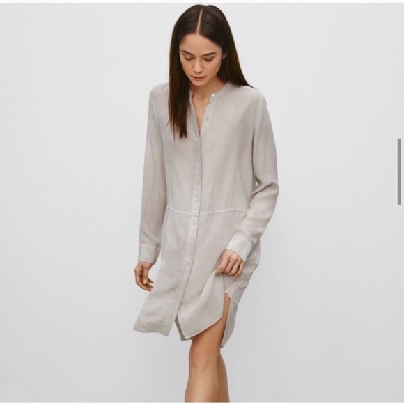 Aritzia Wilfred Bossut Dress 100% Silk Black Size - Picture 4 of 13